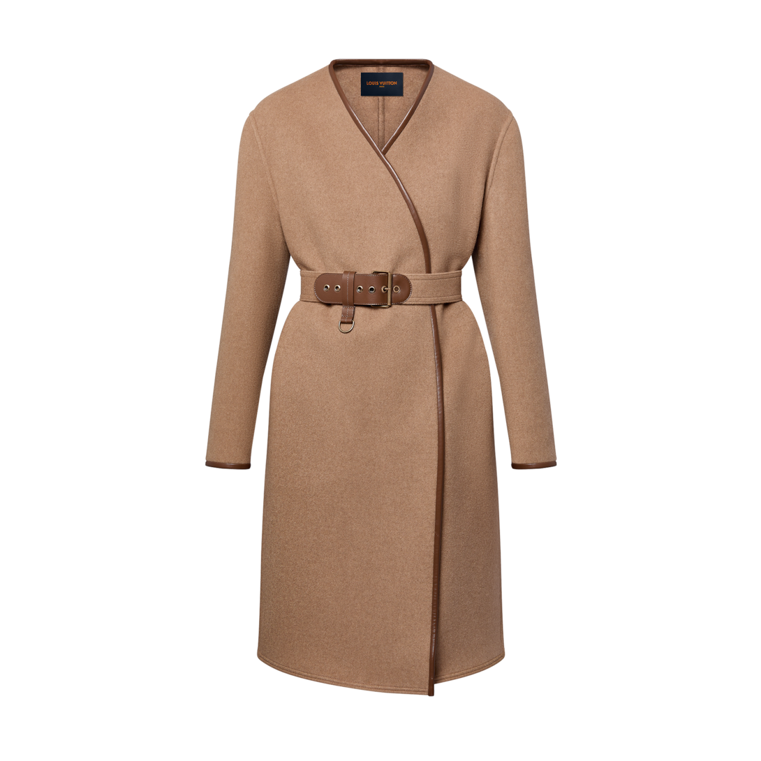 Womens long hot sale wrap coat